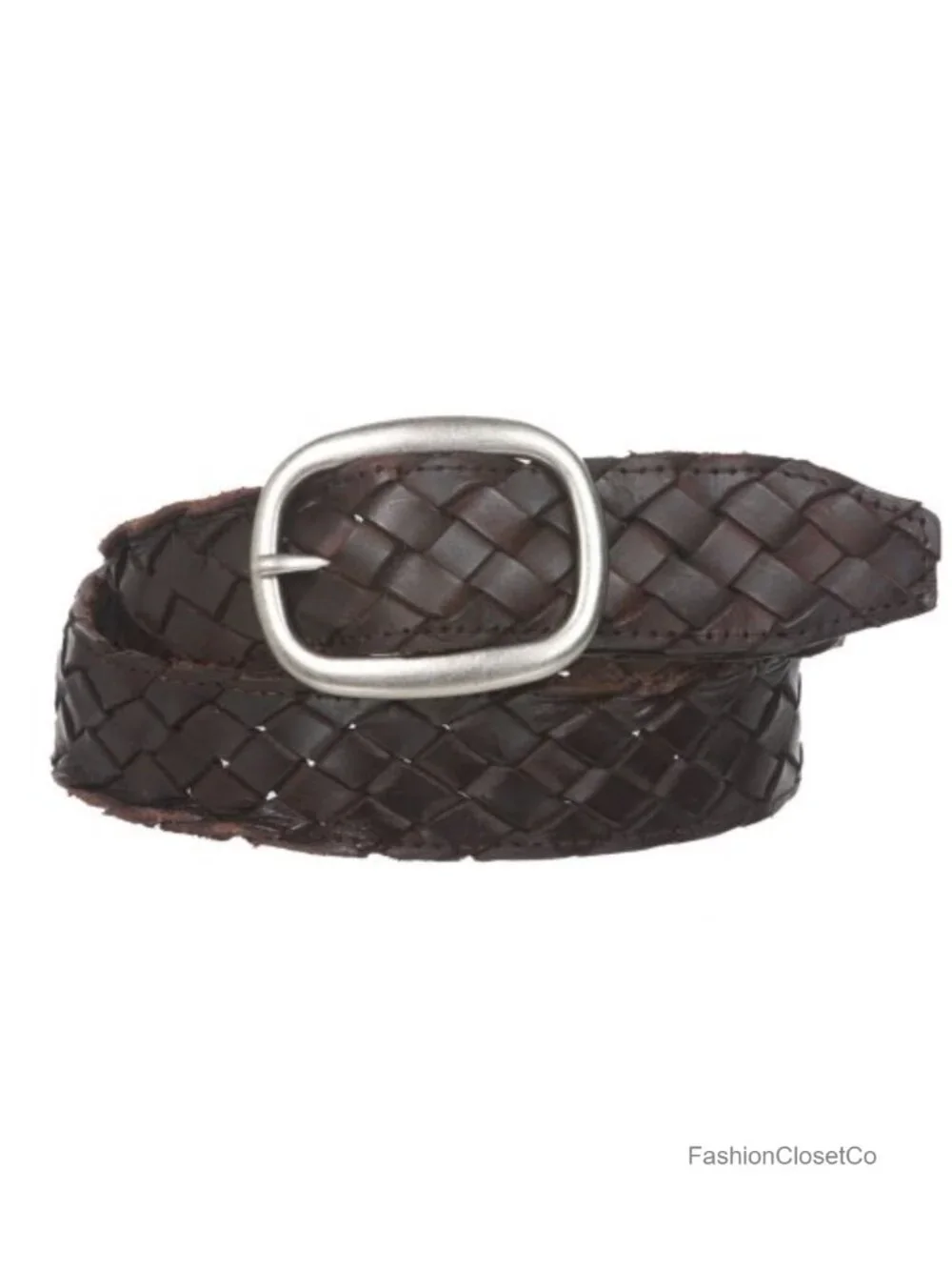 Braided Woven Leather Belt 1.5